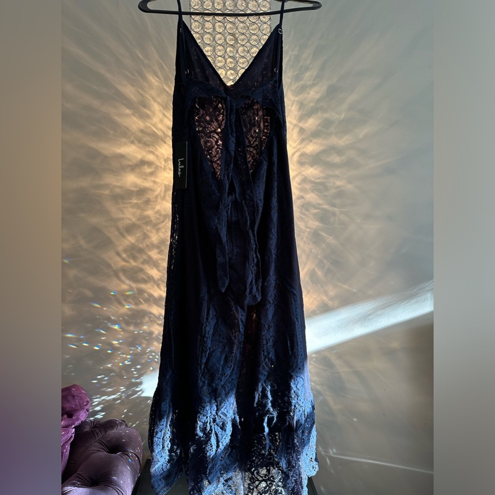 Navy lacy dress